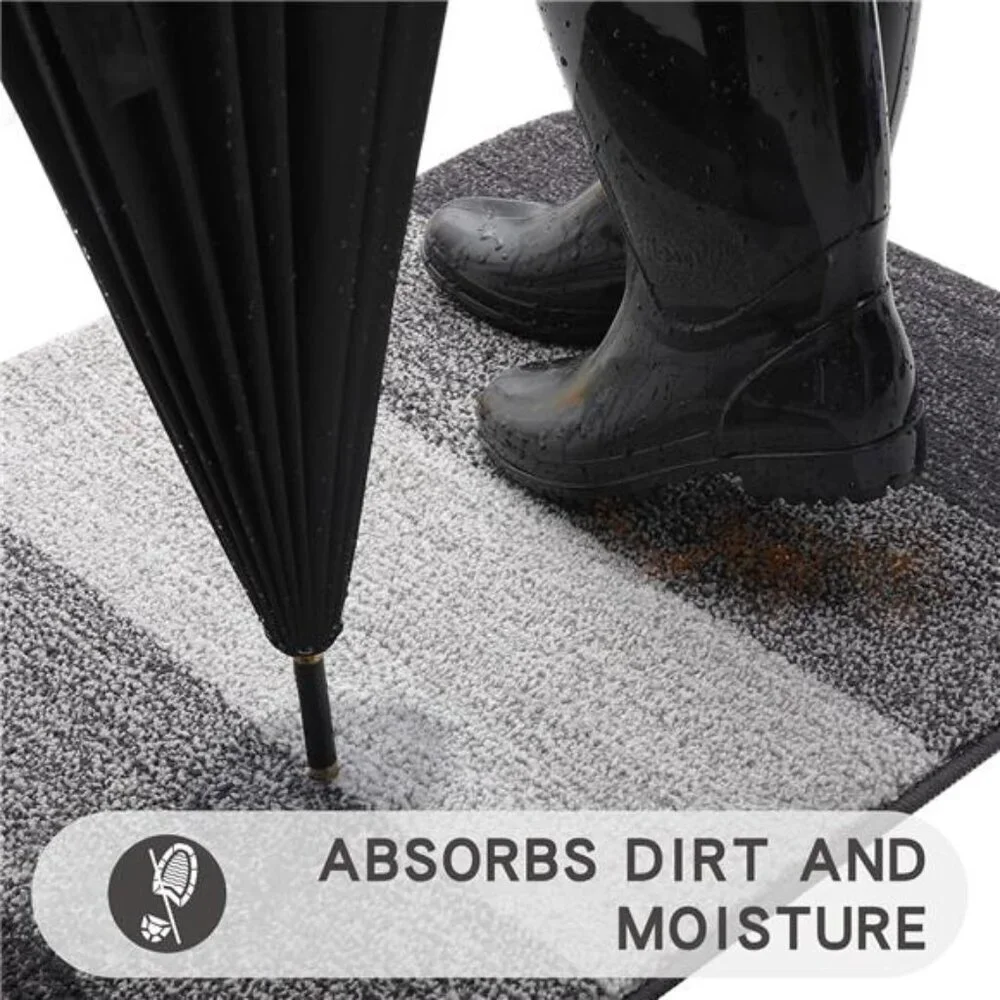 Indoor Door Mat, 32x20 Non-Slip Absorbent Dirt Trapper Entrance Mat, Low-Profile